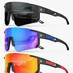 Brand new packs of 3 polarized sport Sunglasses